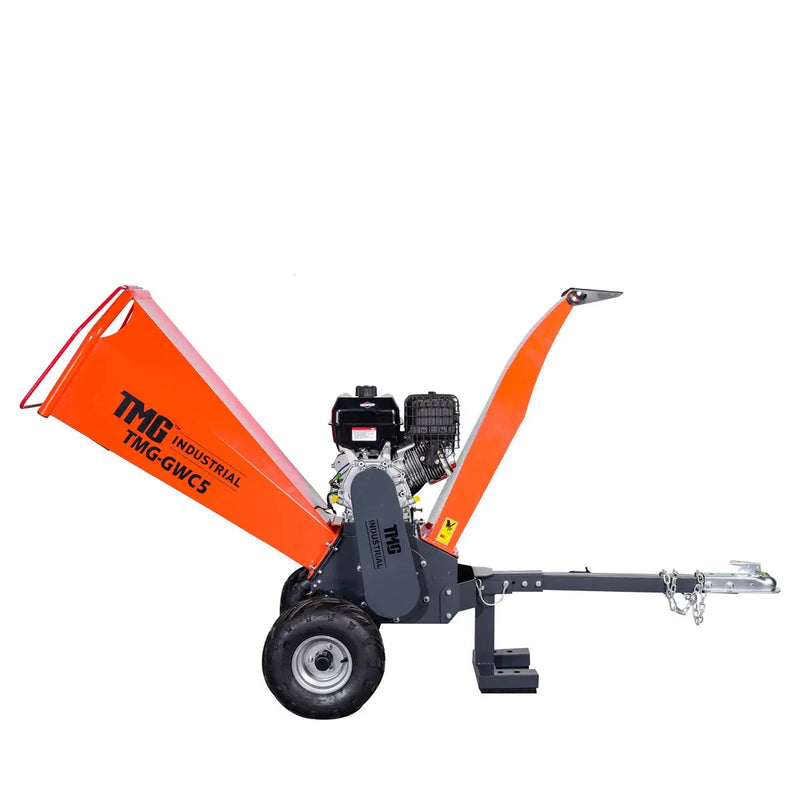 4-3/4" Wood Chipper Powered by 13.5 HP Briggs & Stratton Engine, ATV Tow-Behind, 12'' Reversible Blade, Dual Belt Drive, GMD-GWC5