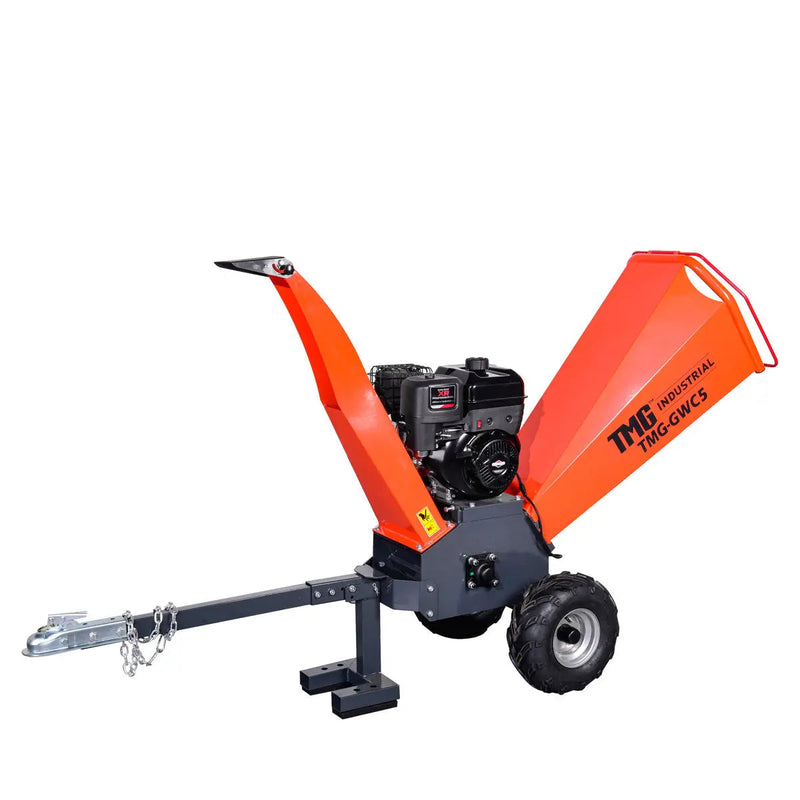 4-3/4" Wood Chipper Powered by 13.5 HP Briggs & Stratton Engine, ATV Tow-Behind, 12'' Reversible Blade, Dual Belt Drive, GMD-GWC5