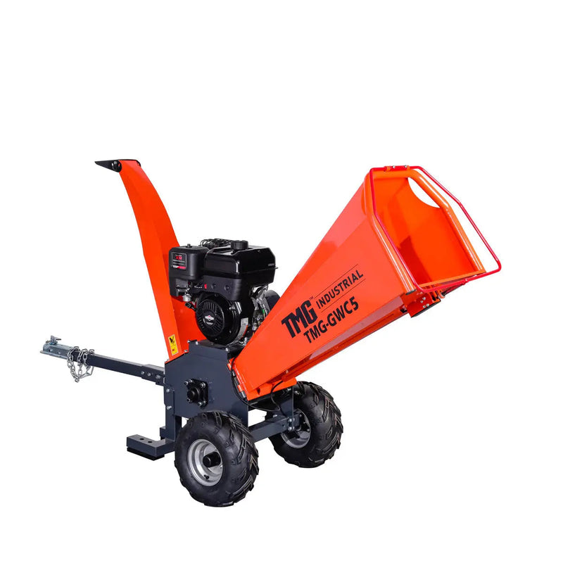 4-3/4" Wood Chipper Powered by 13.5 HP Briggs & Stratton Engine, ATV Tow-Behind, 12'' Reversible Blade, Dual Belt Drive, GMD-GWC5