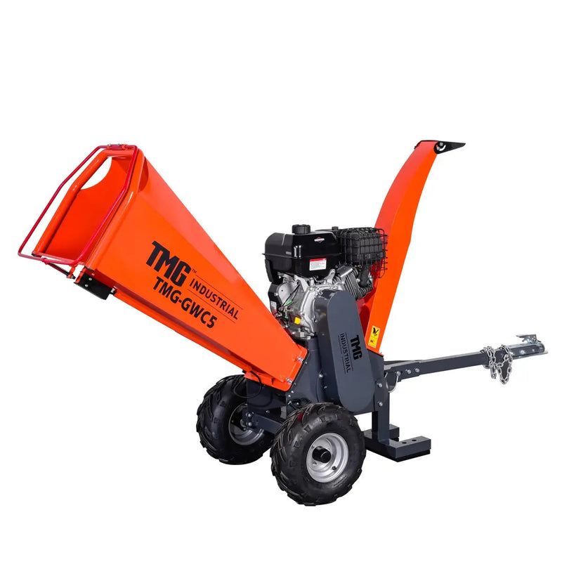 4-3/4" Wood Chipper Powered by 13.5 HP Briggs & Stratton Engine, ATV Tow-Behind, 12'' Reversible Blade, Dual Belt Drive, GMD-GWC5