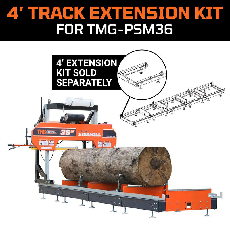 4-ft Track Extension Kit for GMD-PSM36 Portable Sawmill, GMD-PSM36-4EX
