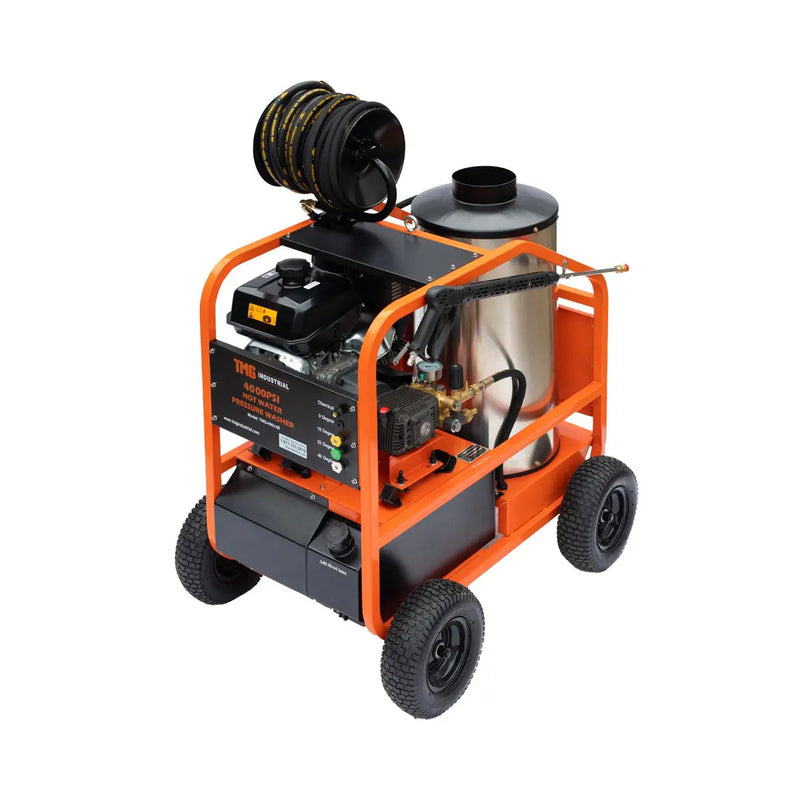 4000 PSI Hot Water Pressure Washer with 85' Hose Reel, 14 HP Kohler Engine (Discontinued – No Longer Available) GMD-HW41R