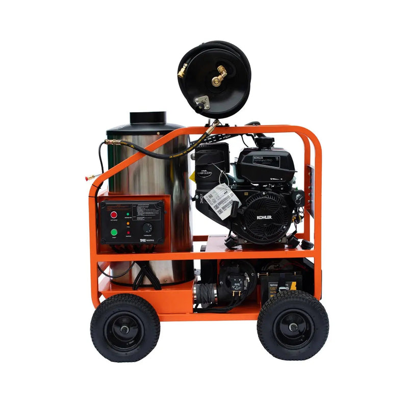 4000 PSI Hot Water Pressure Washer with 85' Hose Reel, 14 HP Kohler Engine (Discontinued – No Longer Available) GMD-HW41R