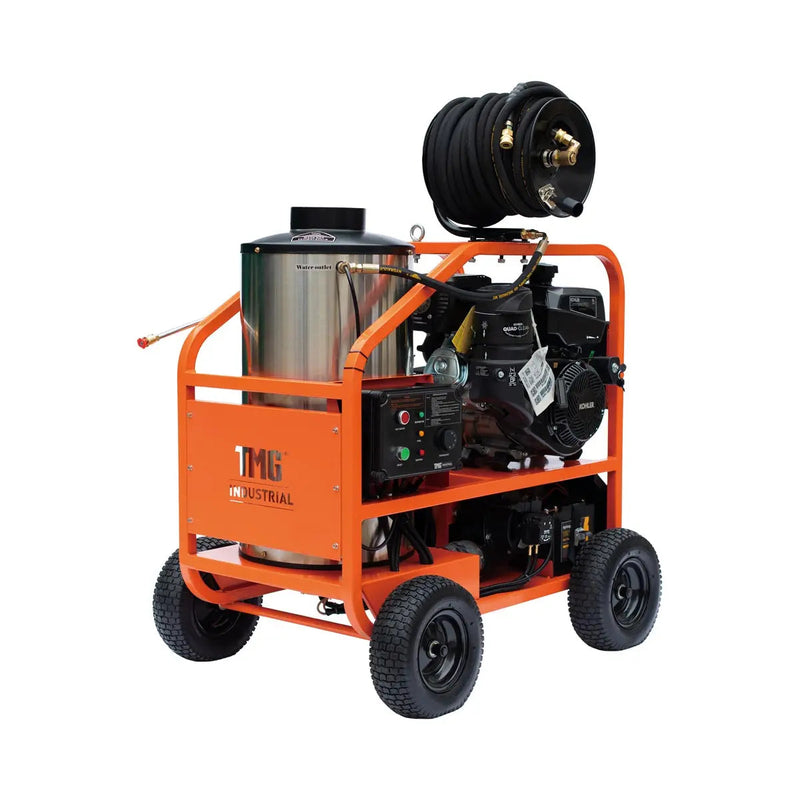 4000 PSI Hot Water Pressure Washer with 85' Hose Reel, 14 HP Kohler Engine (Discontinued – No Longer Available) GMD-HW41R