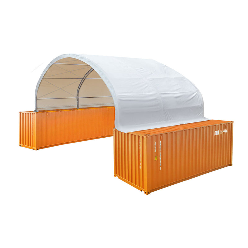 40' x 20' Dual Truss Container Shelter with Heavy Duty 21 oz PVC Cover, GMD-DT4022C