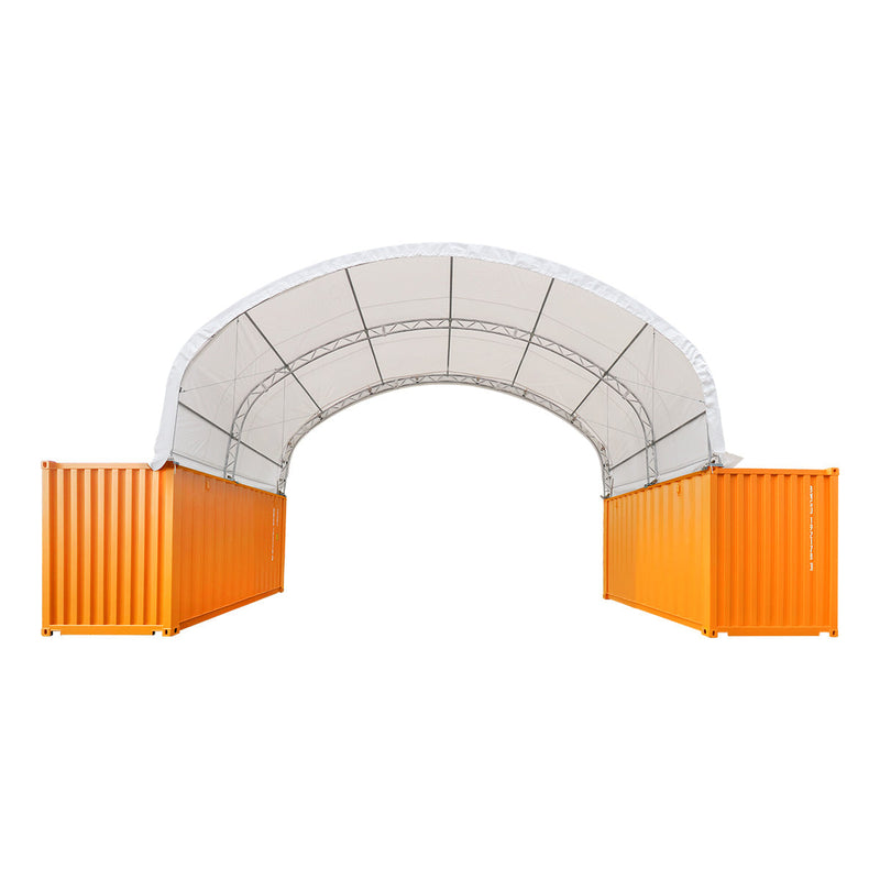 40' x 20' Dual Truss Container Shelter with Heavy Duty 21 oz PVC Cover, GMD-DT4022C