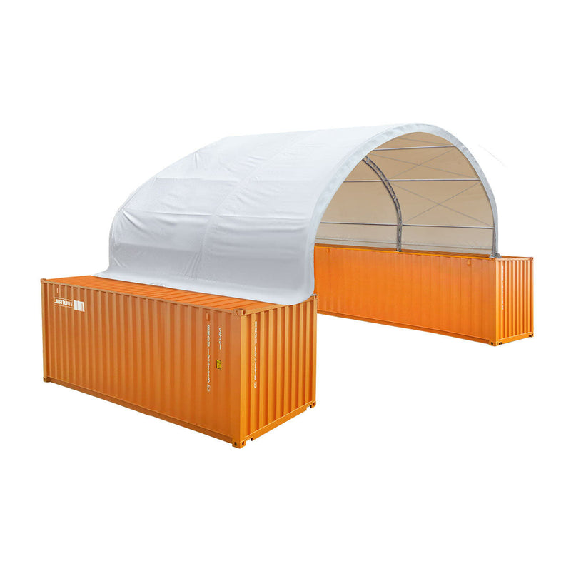 40' x 20' Dual Truss Container Shelter with Heavy Duty 21 oz PVC Cover, GMD-DT4022C