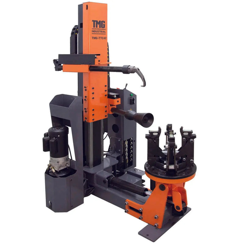 42" Heavy Duty Truck Tire Changer, 59" Tire Capacity, Upright/Vertical Tower Design, Bead Breaker w/Disc & Bead Hook, CSA certified Motor, GMD-TTC42