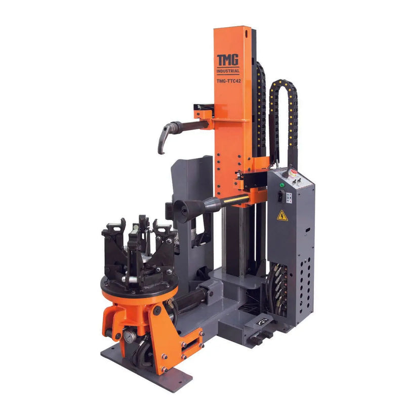 42" Heavy Duty Truck Tire Changer, 59" Tire Capacity, Upright/Vertical Tower Design, Bead Breaker w/Disc & Bead Hook, CSA certified Motor, GMD-TTC42