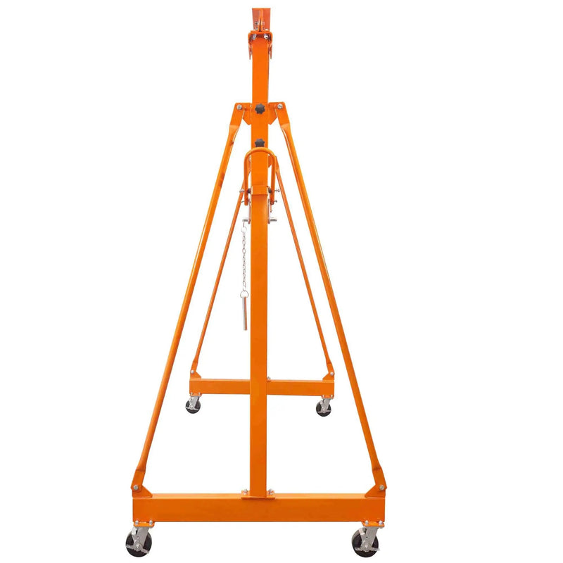 4400-lb Adjustable Height All-Steel Gantry Crane, Auto-Lock, 95" Min. Height, 142" Max. Height, Locking Swivel Caster Wheels, GMD-AGC21(Previously GMD-AGC20)