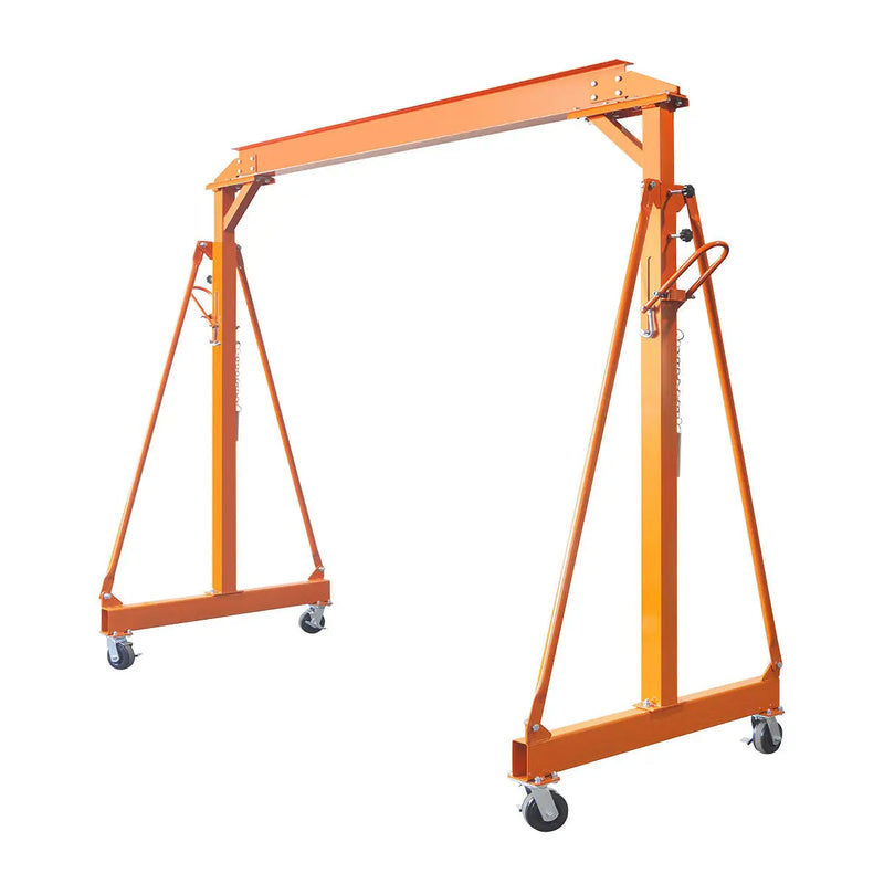 4400-lb Adjustable Height All-Steel Gantry Crane, Auto-Lock, 95" Min. Height, 142" Max. Height, Locking Swivel Caster Wheels, GMD-AGC21(Previously GMD-AGC20)