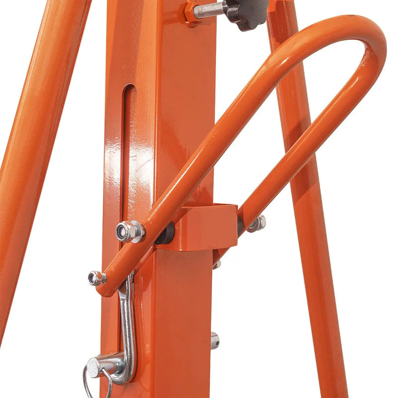 4400-lb Adjustable Height All-Steel Gantry Crane, Auto-Lock, 95" Min. Height, 142" Max. Height, Locking Swivel Caster Wheels, GMD-AGC21(Previously GMD-AGC20)