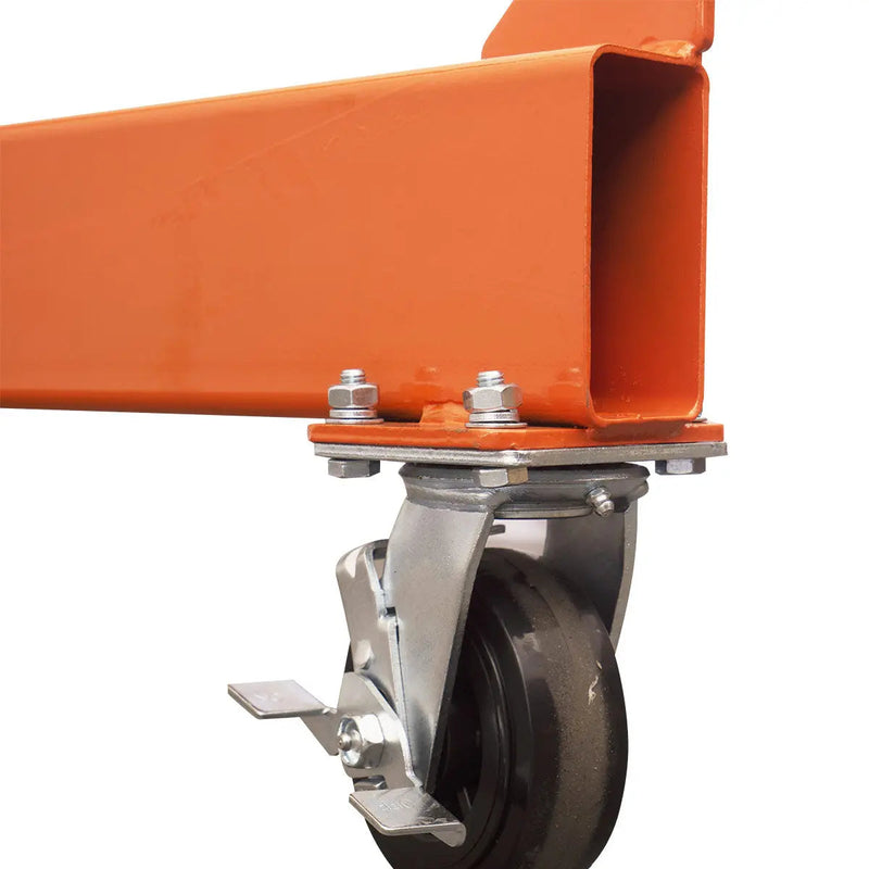 4400-lb Adjustable Height All-Steel Gantry Crane, Auto-Lock, 95" Min. Height, 142" Max. Height, Locking Swivel Caster Wheels, GMD-AGC21(Previously GMD-AGC20)