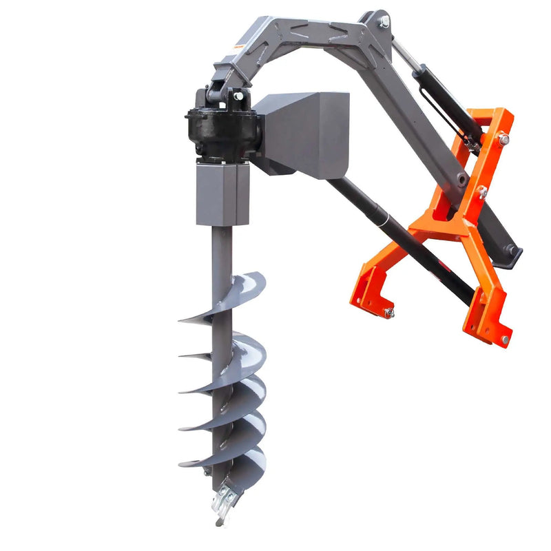 48" Hydraulic Assist Post Hole Digger, 12" Auger, PTO Shaft Included, GMD-TPD12