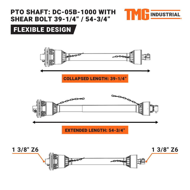 48" Rotary Cutter, 3-Point Hitch, 20-60 HP Tractors, 540 RPM, Slip Clutch PTO Shaft Included, GMD-TRC48