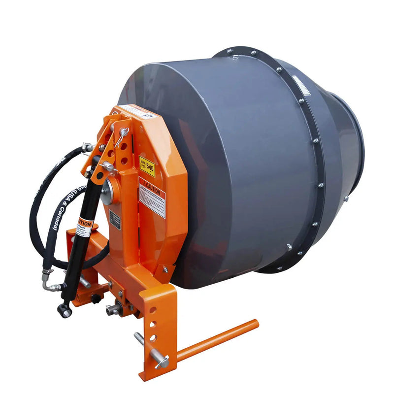 5 Cu-Ft 3-Point Hitch Cement Mixer, PTO Shaft Included, Category 1 & 2 Hookup GMD-TCM5