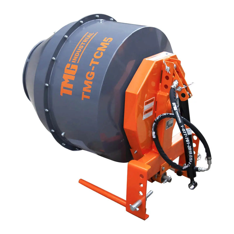 5 Cu-Ft 3-Point Hitch Cement Mixer, PTO Shaft Included, Category 1 & 2 Hookup GMD-TCM5