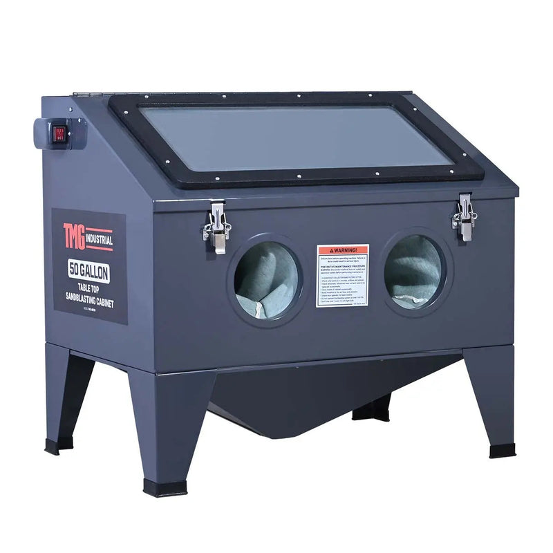50 Gallon Tabletop Cabinet Sandblaster w/View Window, 115 PSI, 15 CFM, GMD-ABC50