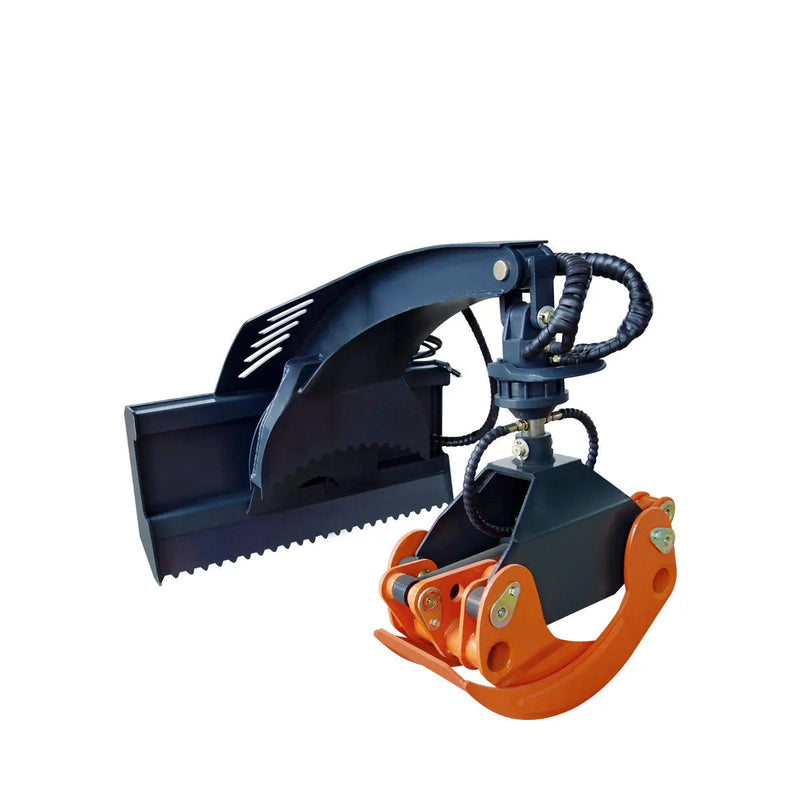 50" Skid Steer Rotary Log Grapple, 360° Rotation, 12V Solenoid Control Valve, 4500 LB Capacity, GMD-SLG49(Discontinued – No Longer Available)