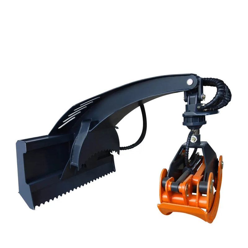 50" Skid Steer Rotary Log Grapple, 360° Rotation, 12V Solenoid Control Valve, 4500 LB Capacity, GMD-SLG49(Discontinued – No Longer Available)