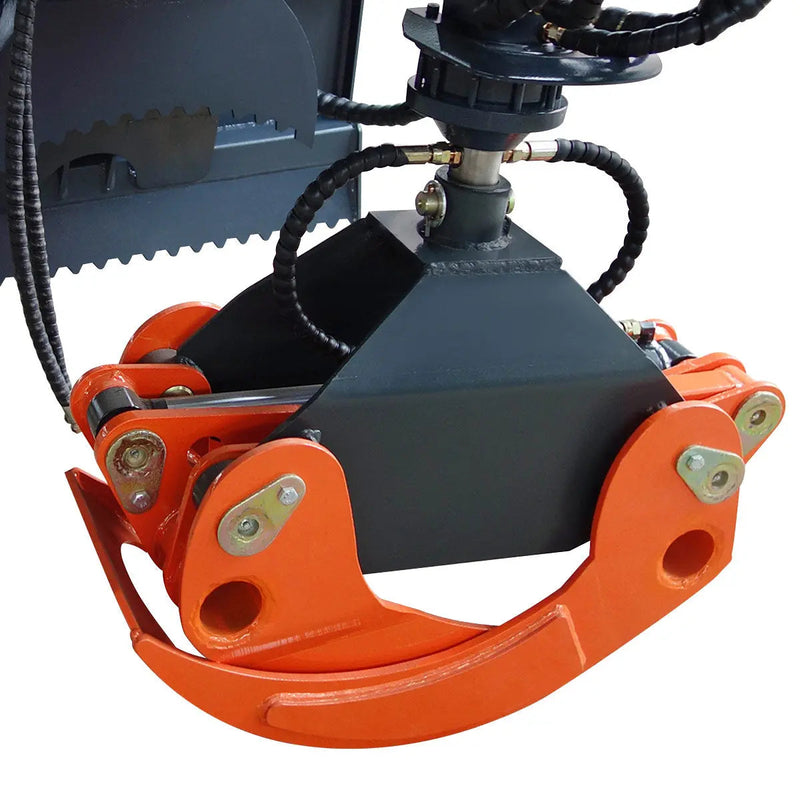 50" Skid Steer Rotary Log Grapple, 360° Rotation, 12V Solenoid Control Valve, 4500 LB Capacity, GMD-SLG49(Discontinued – No Longer Available)