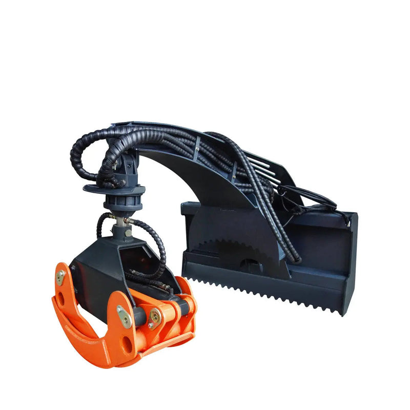50" Skid Steer Rotary Log Grapple, 360° Rotation, 12V Solenoid Control Valve, 4500 LB Capacity, GMD-SLG49(Discontinued – No Longer Available)