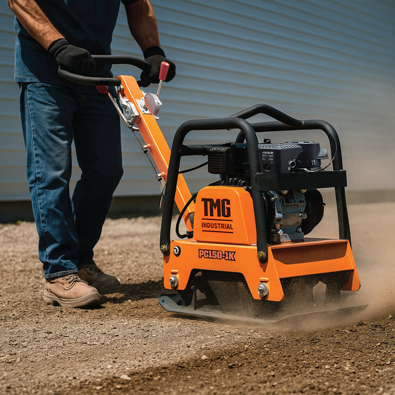 5600-lb Reversible Vibratory Plate Compactor, 5.5 HP Kohler Command Pro Engine, GMD-PC150-1K