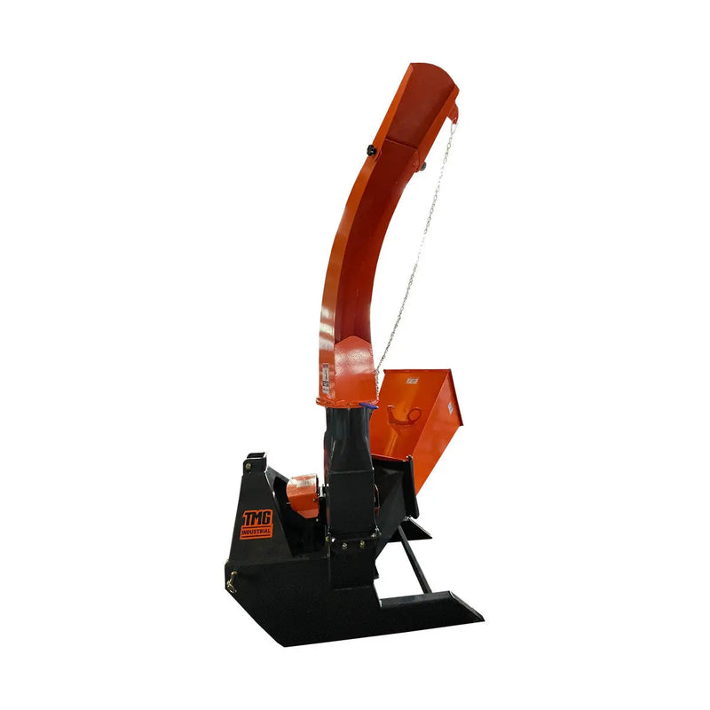 6" 3-Point Hitch Wood Chipper, Reversible/Hardened Blades, 360° Swiveling Chute, 40-80 HP Tractors, GMD-WC60