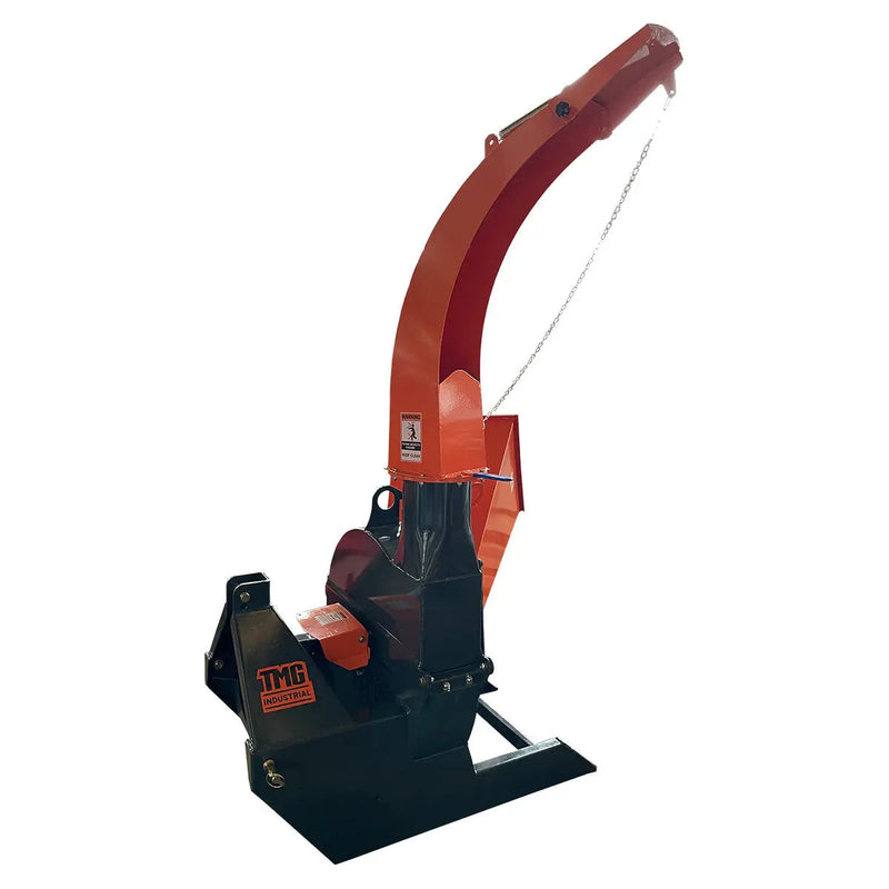 6" 3-Point Hitch Wood Chipper, Reversible/Hardened Blades, 360° Swiveling Chute, 40-80 HP Tractors, GMD-WC60