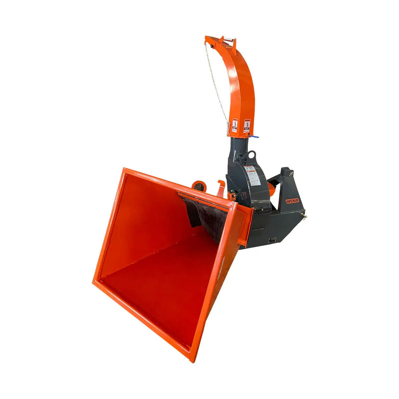 6" 3-Point Hitch Wood Chipper, Reversible/Hardened Blades, 360° Swiveling Chute, 40-80 HP Tractors, GMD-WC60