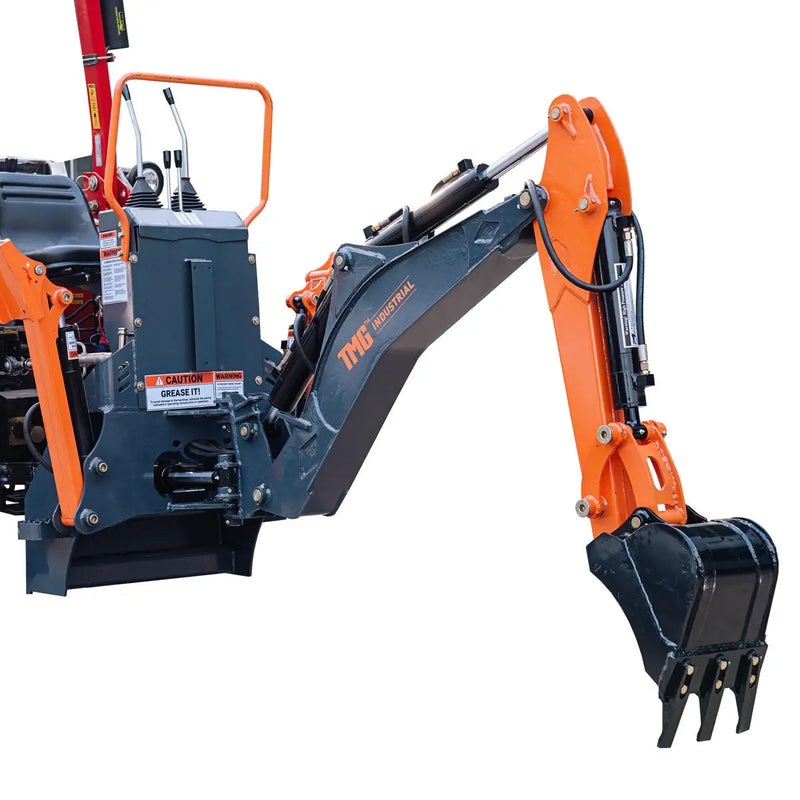 6-FT 3-Point Hitch Swing Backhoe Attachment, 12" Bucket Included, 20-65 HP Tractor, 97" High Reach, Category 1 & 2 Hookups, GMD-TBH72