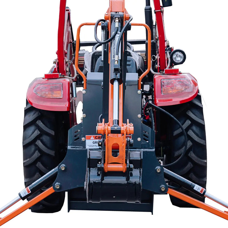 6-FT 3-Point Hitch Swing Backhoe Attachment, 12" Bucket Included, 20-65 HP Tractor, 97" High Reach, Category 1 & 2 Hookups, GMD-TBH72