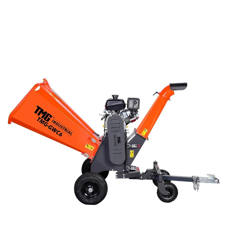 6" Wood Chipper Powered by Kohler 14 HP Command Pro Series, ATV Tow-Behind, 12'' Reversible Blade, Dual Belt Drive, GMD-GWC6