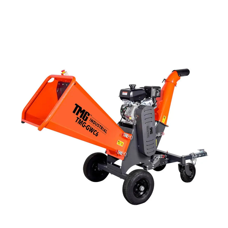 6" Wood Chipper Powered by Kohler 14 HP Command Pro Series, ATV Tow-Behind, 12'' Reversible Blade, Dual Belt Drive, GMD-GWC6