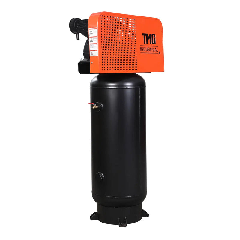 60 Gallon 5 HP Stationary Electric Air Compressor, 5 Min Fill Time, 230V Induction Motor, Vertical Tank, GMD-ACE65