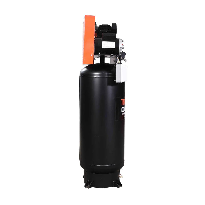 60 Gallon 5 HP Stationary Electric Air Compressor, 5 Min Fill Time, 230V Induction Motor, Vertical Tank, GMD-ACE65