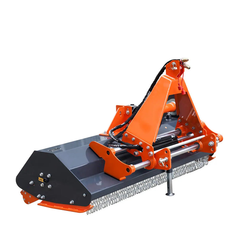 60" Side Shift Offset Flail Mower, 3-Point Hitch, 30-60 HP Tractor, PTO Drive Shaft, GMD-TFMS60