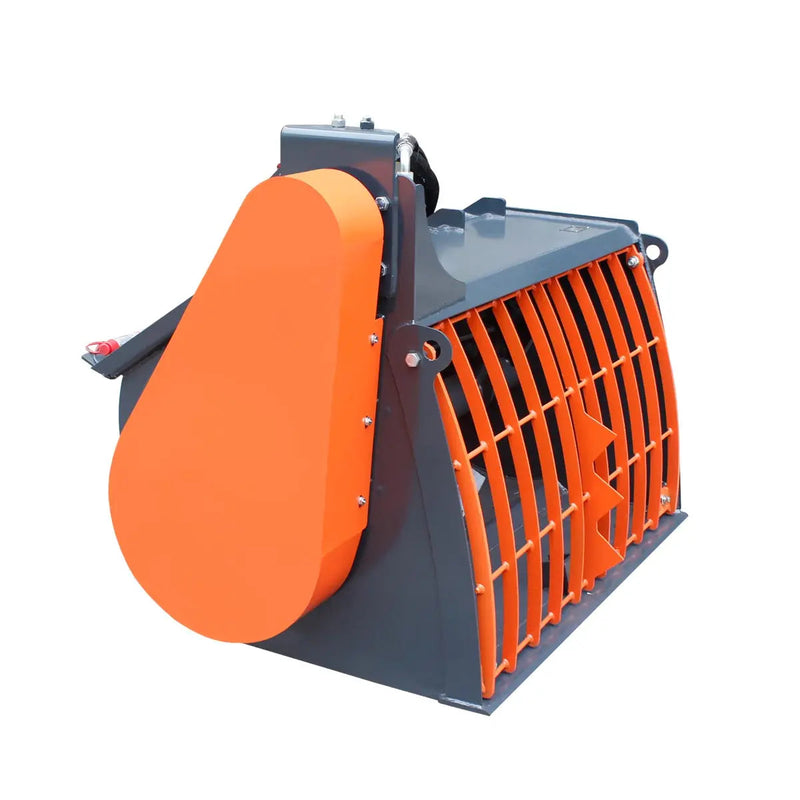 60" Skid Steer Concrete Mixer Attachment, Side Chute Dispenser & Bag Splitter, Universal Mount, 16 Cu-Ft Capacity, GMD-SCM61