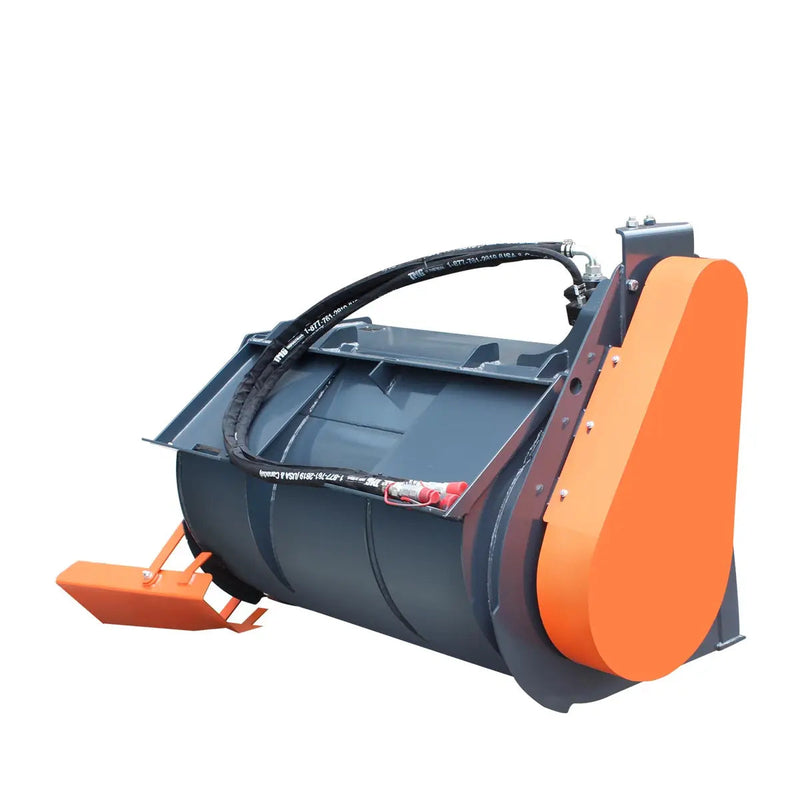 60" Skid Steer Concrete Mixer Attachment, Side Chute Dispenser & Bag Splitter, Universal Mount, 16 Cu-Ft Capacity, GMD-SCM61