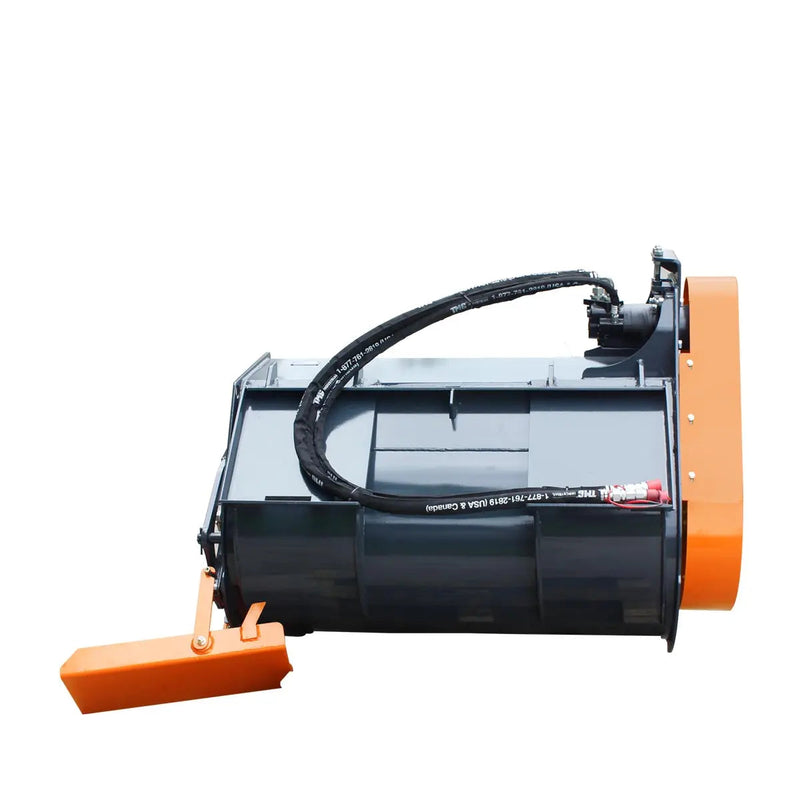 60" Skid Steer Concrete Mixer Attachment, Side Chute Dispenser & Bag Splitter, Universal Mount, 16 Cu-Ft Capacity, GMD-SCM61