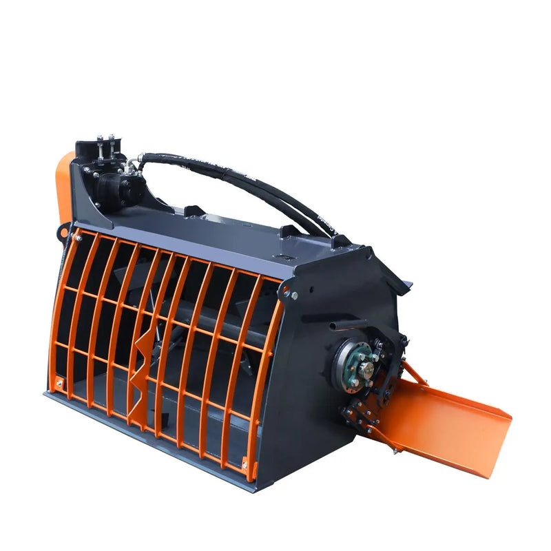 60" Skid Steer Concrete Mixer Attachment, Side Chute Dispenser & Bag Splitter, Universal Mount, 16 Cu-Ft Capacity, GMD-SCM61