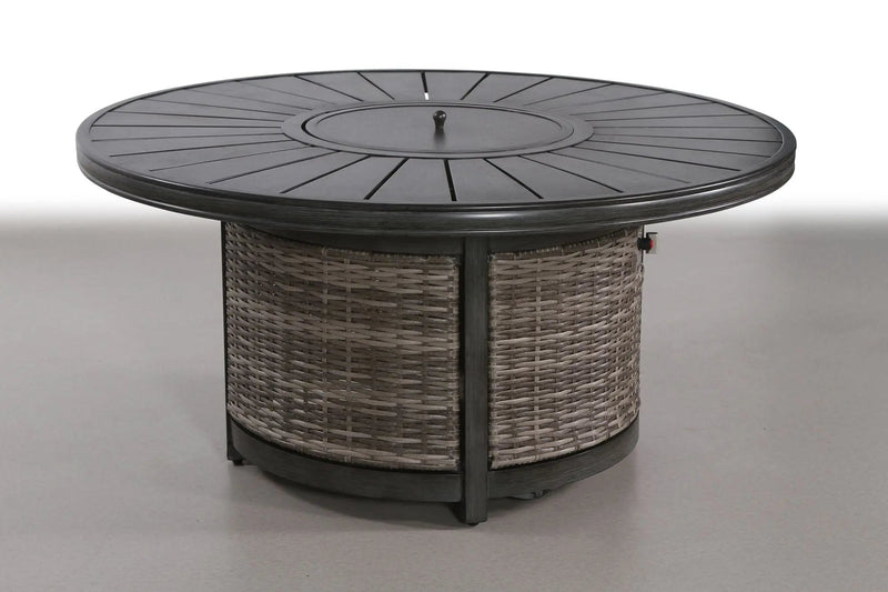 53" Round Fire Pit Table, 60,000 BTU Output, 25" Height, 20lb Propane Tank Compatible, DOBA-FPT53