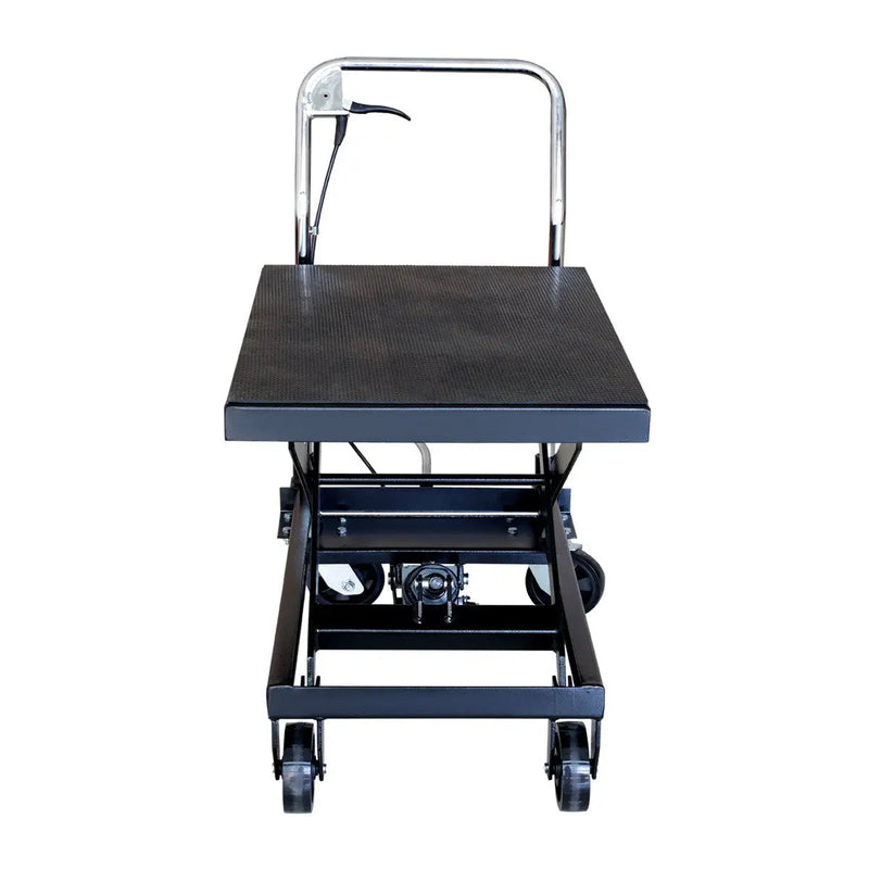 660-lb Mobile Scissor Lift Table, 30" Lifting Height, Foot Pedal Operation, Rubber Padded Tabletop, GMD-ALS03