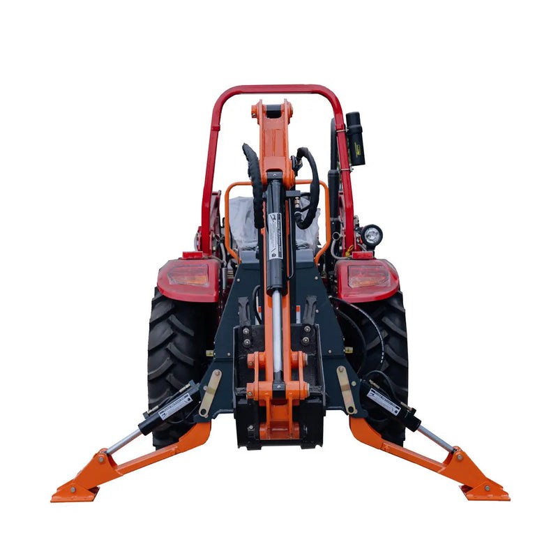 7-FT 3-Point Hitch Swing Backhoe Attachment, 12" Bucket Included, 40-100 HP Tractor, 126" High Reach, Category 1 & 2 Hookups, GMD-TBH84