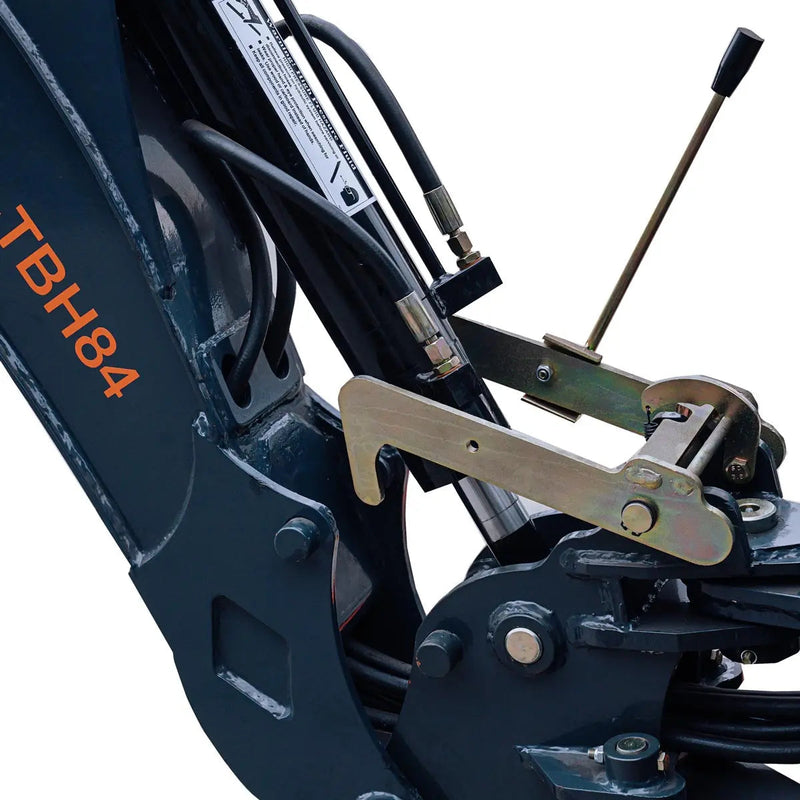 7-FT 3-Point Hitch Swing Backhoe Attachment, 12" Bucket Included, 40-100 HP Tractor, 126" High Reach, Category 1 & 2 Hookups, GMD-TBH84