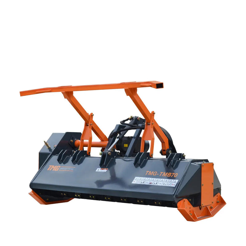 70" 3-Point Hitch Forestry Brush Mulcher, Category 2 Hookup, PTO Driven, Driveline Shaft Included, 70-110 HP, GMD-TMB70