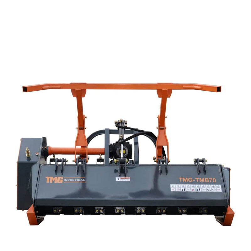 70" 3-Point Hitch Forestry Brush Mulcher, Category 2 Hookup, PTO Driven, Driveline Shaft Included, 70-110 HP, GMD-TMB70