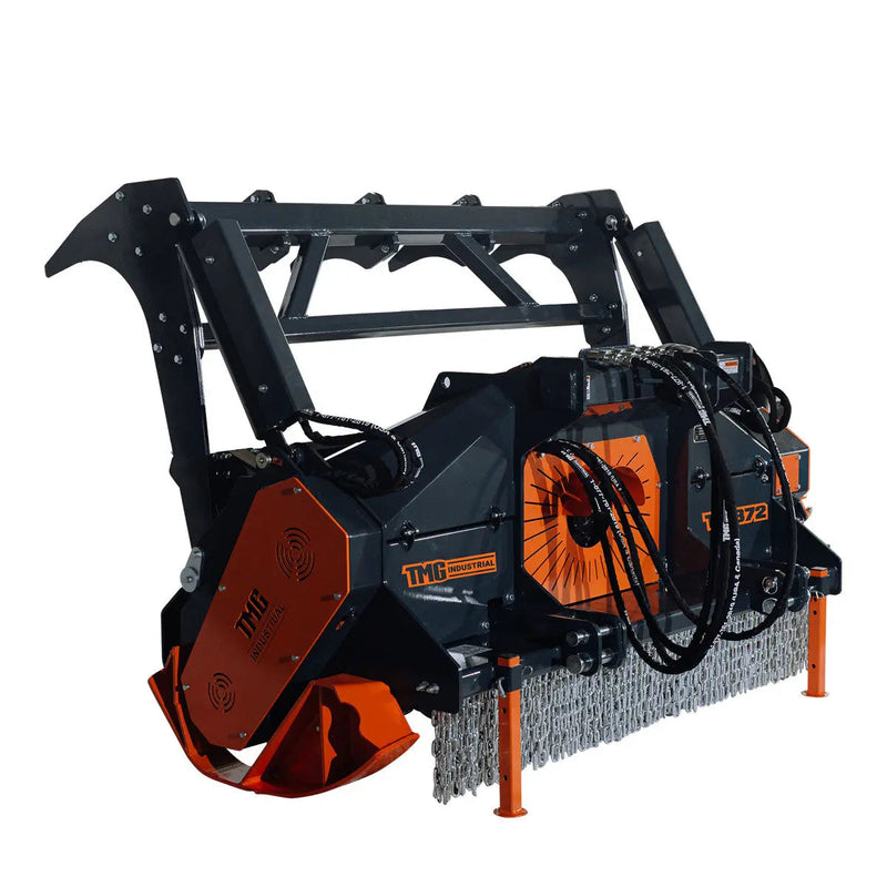 70" Forestry Brush Mulcher, Category 2 Hookup, Widia Cutting Teeth, 70-110 HP Tractors, 3-PTO Shaft Included, GMD-TMB72
