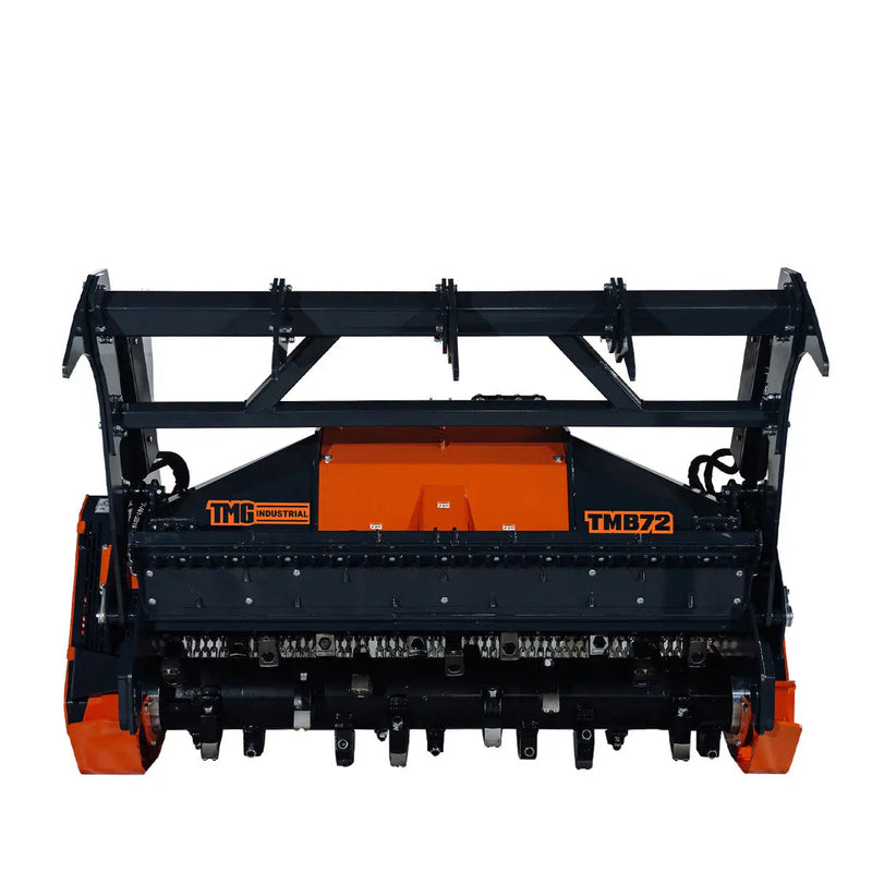 70" Forestry Brush Mulcher, Category 2 Hookup, Widia Cutting Teeth, 70-110 HP Tractors, 3-PTO Shaft Included, GMD-TMB72