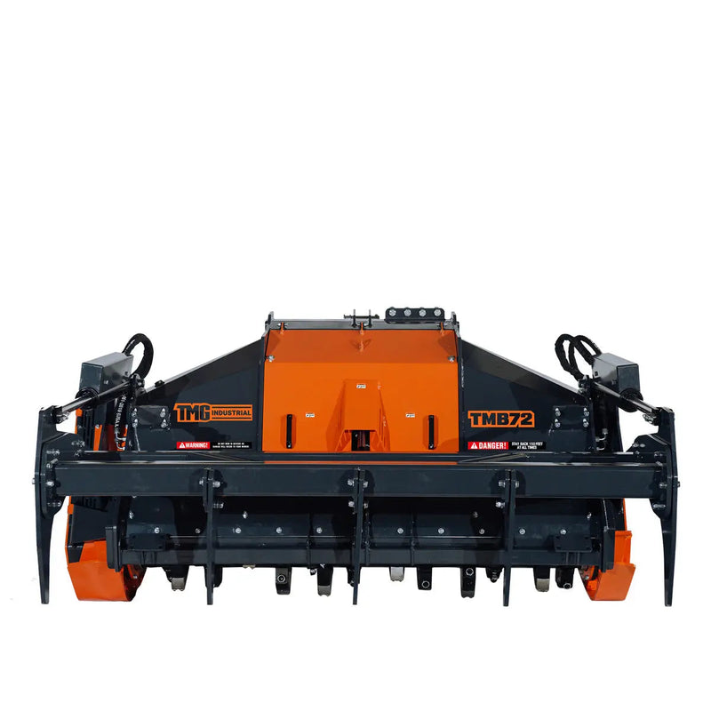 70" Forestry Brush Mulcher, Category 2 Hookup, Widia Cutting Teeth, 70-110 HP Tractors, 3-PTO Shaft Included, GMD-TMB72